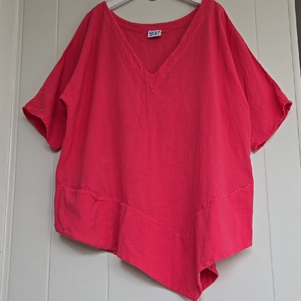 Oh My Gauze! V-Neck Blouse Size 2 (12-14/L-XL) US - Picture 8 of 13